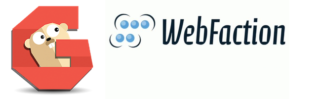 Gogs and Webfaction logos